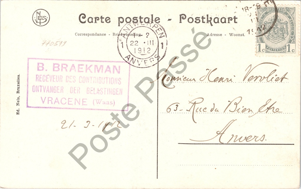 Sint-Niklaas - "St. Jozefskerk" - Zicht op de Sint-Jozefskerk – achterzijde van de originele postkaart