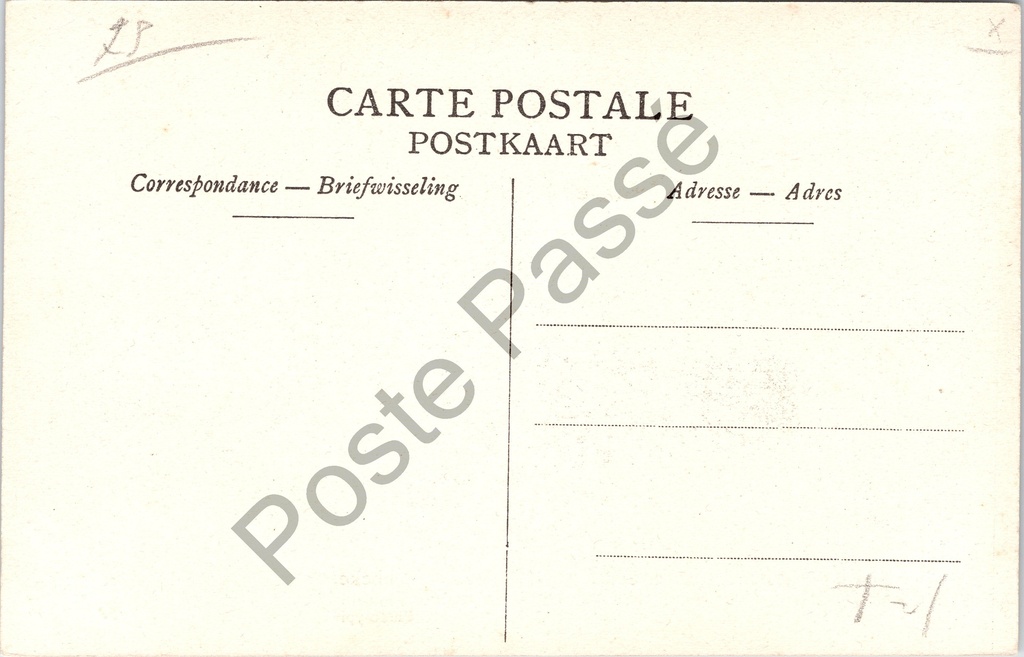 Lebbeke - "Jubelfeesten ter eere van O. L. V. van Lebbeke, op 3 Mei 1908" - Optocht – achterzijde van de originele postkaart