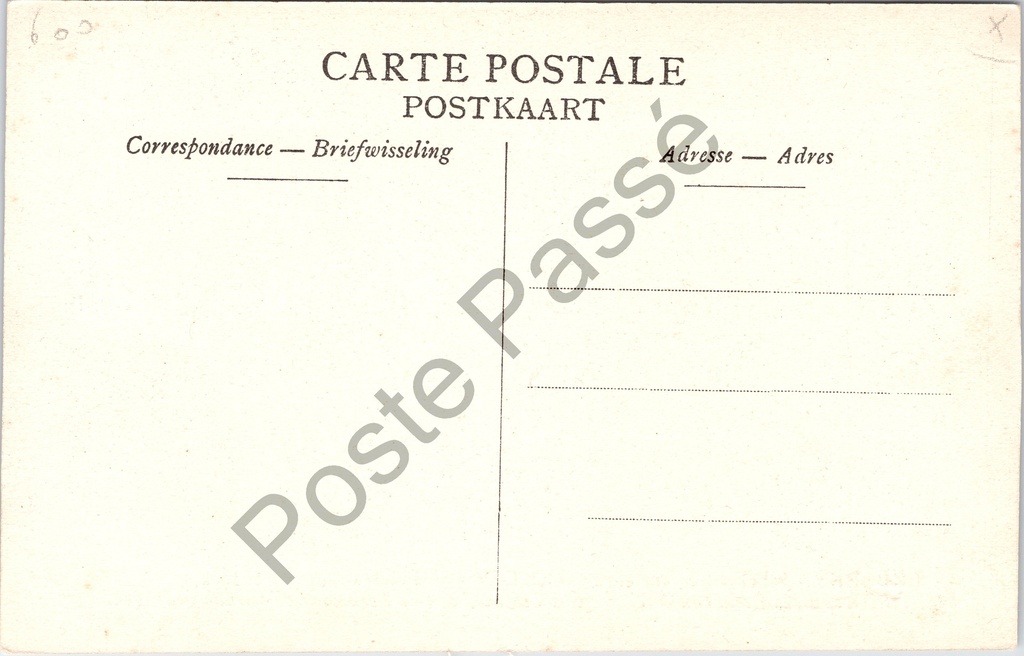 Lebbeke - "Het Mirakuleus Beeld van O. L. V. van Lebbeke, van de Kerk naar – achterzijde van de originele postkaart