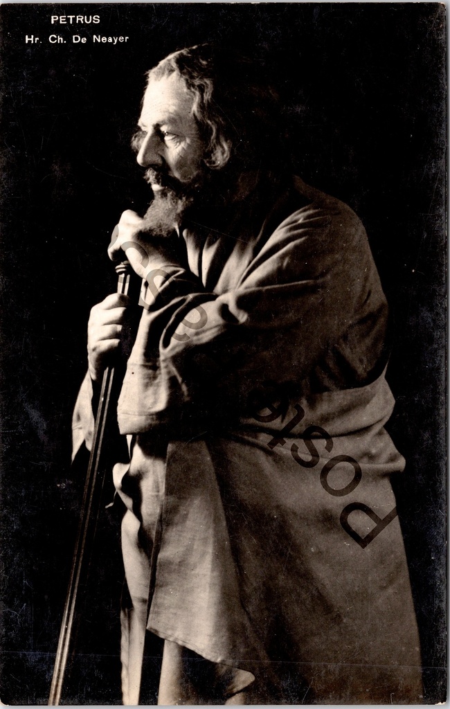 Aalst - "PETRUS" - Passiespelen 1931, Hr. Ch. De Neayer als Petrus – originele postkaart, afbeelding 2