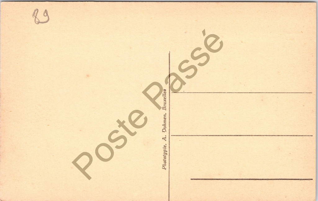 Oostende - "Groupe de baigneurs" - Groep badgasten in de zee – achterzijde van de originele postkaart