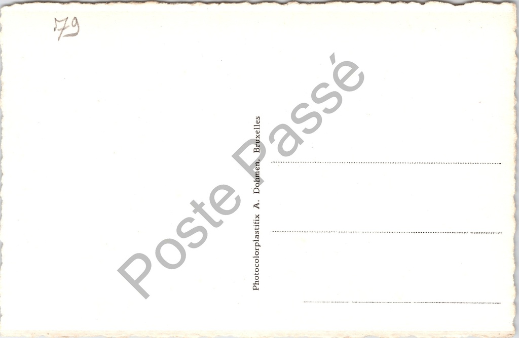 Oostende - "Le Port — De Haven — The Harbour" - Vissershaven met afgemeerde – achterzijde van de originele postkaart