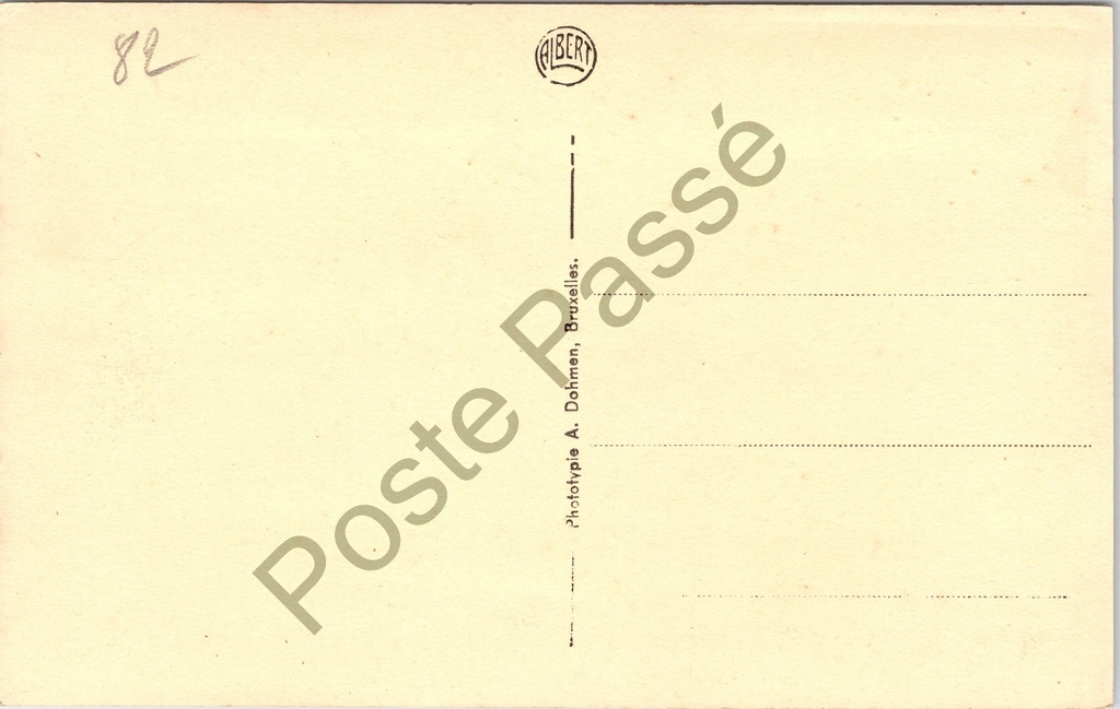 Oostende - "La Plage" - Het strand met hotelgevel – achterzijde van de originele postkaart