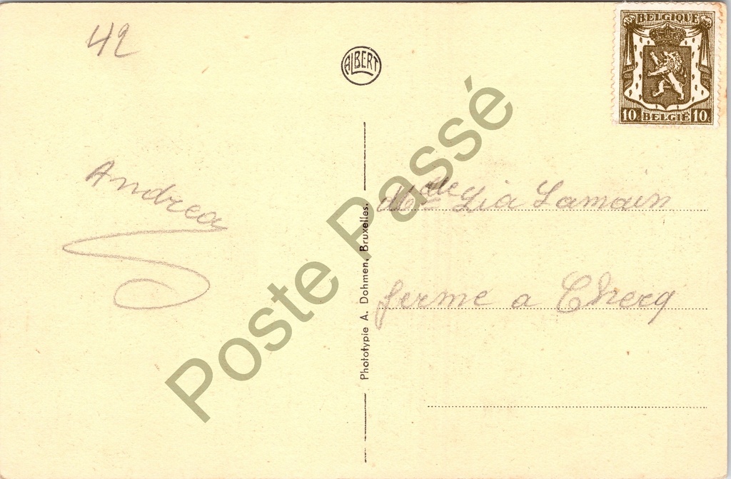 Blankenberge - "Plage et Digue — Strand en Zeedijk" - Strand en zeedijk – achterzijde van de originele postkaart