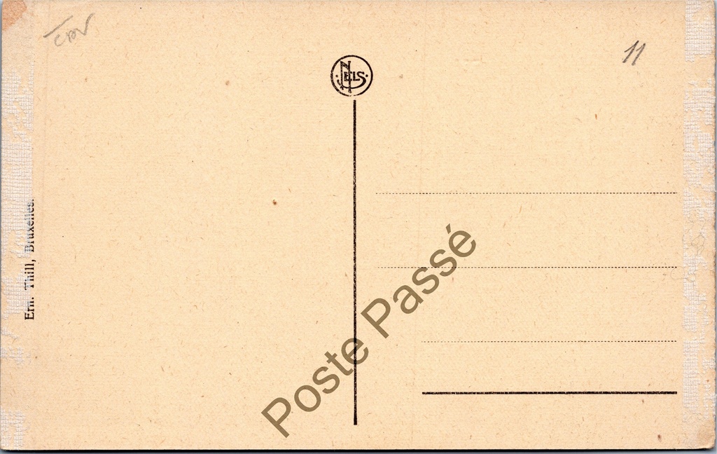 Brussel - "Théâtre Royal de la Monnaie et Eglise Sainte-Gudule" - Koninklijke – achterzijde van de originele postkaart