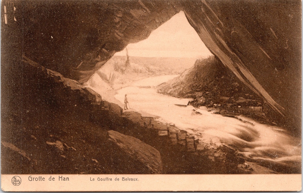 Rochefort - "Grotte de Han - Le Gouffre de Belvaux" - Grot van Han – achterzijde van de originele postkaart