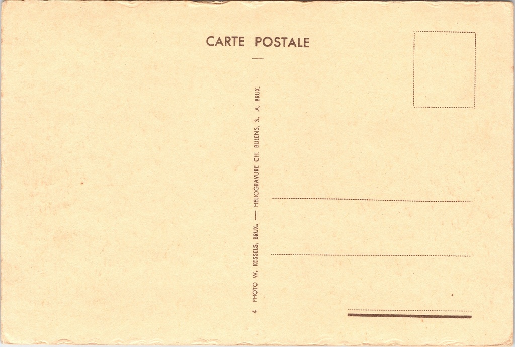 Yvoir - "POILVACHE : les ruines" - Ruïnes van kasteel Poilvache met rivierschip – achterzijde van de originele postkaart