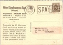 Spa - "Hôtel Spaloumont Spa" - Hotel Spaloumont, vakwerkhuis met tuin en speeltuig – achterzijde van de originele postkaart