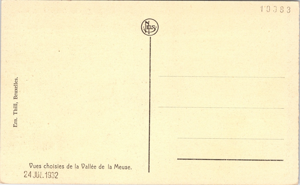Anhée - "Rouillon-Annevoie La Meuse" - Riviergezicht op de Maas met passagiersboot – achterzijde van de originele postkaart