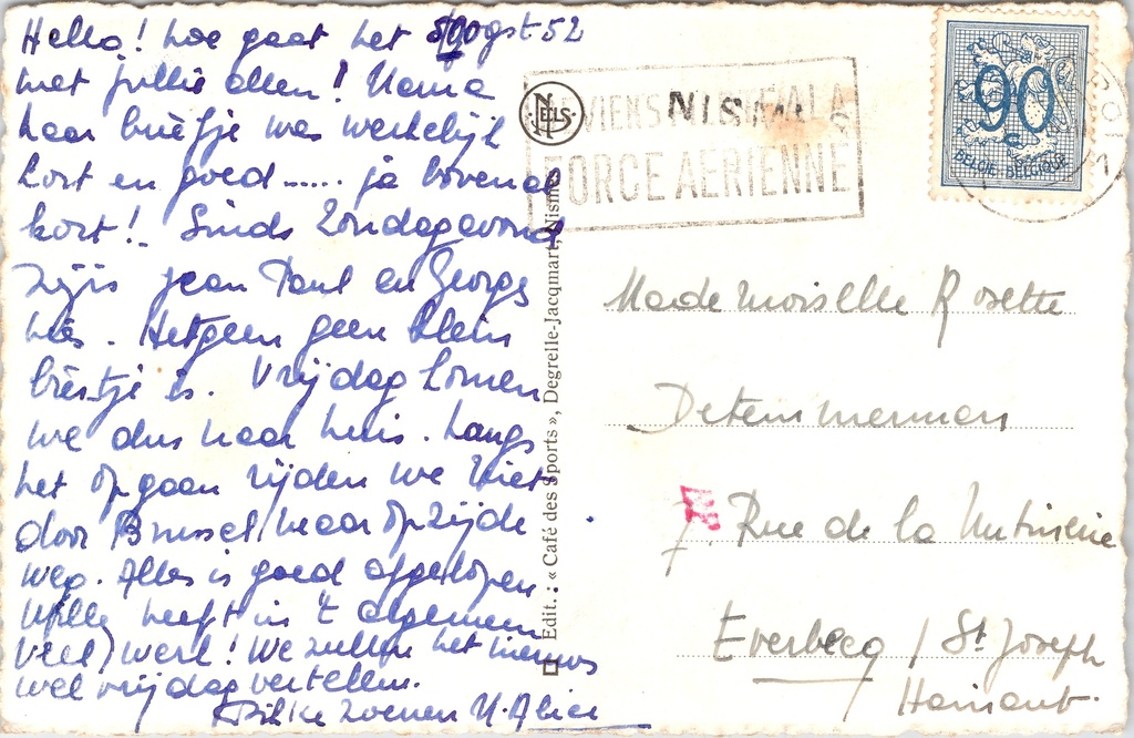 Viroinval - "Un coin du Fondry des Chiens" - Geologische rotsvormingen Fondry – achterzijde van de originele postkaart