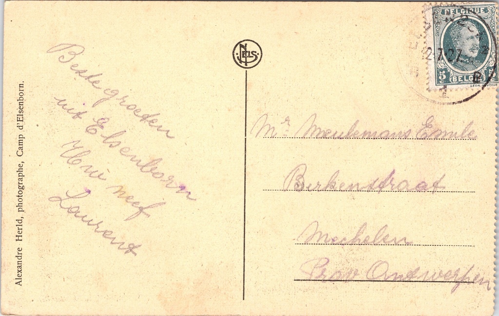 Waimes - "Ovifat - Rû de Bayehon" - Beek de Bayehon met stroomversnelling – achterzijde van de originele postkaart