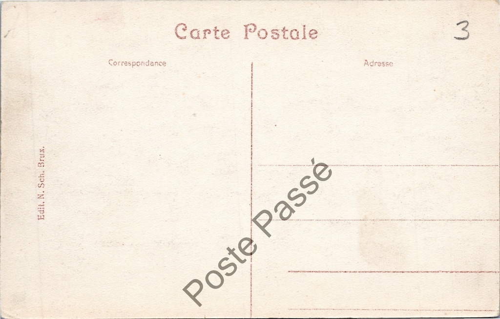Brussel - "La Bourse" - De Beurs – achterzijde van de originele postkaart
