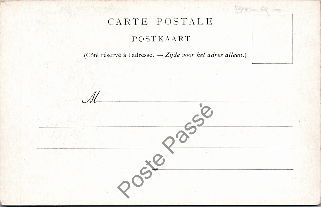 Brussel - "Chambre des Représentants" - Kamer van Volksvertegenwoordigers met vijver – achterzijde van de originele postkaart