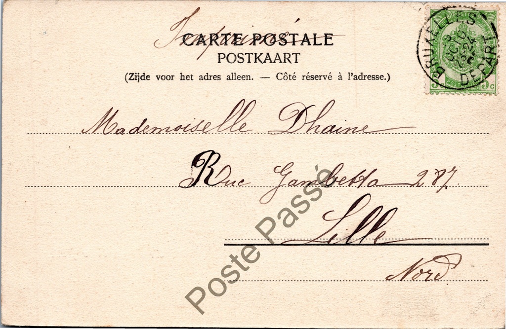 Brussel - "Le Palais de la Nation" - Paleis der Natie – achterzijde van de originele postkaart