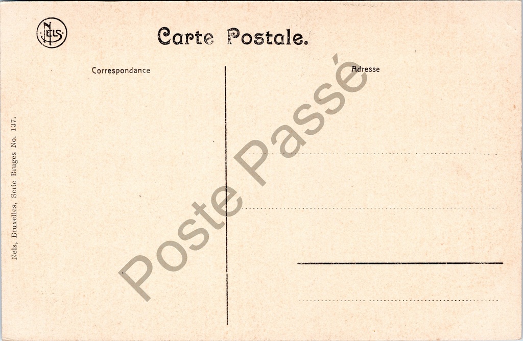 Brugge - "La maison Gruuthuse" - Het Gruuthusepaleis – achterzijde van de originele postkaart