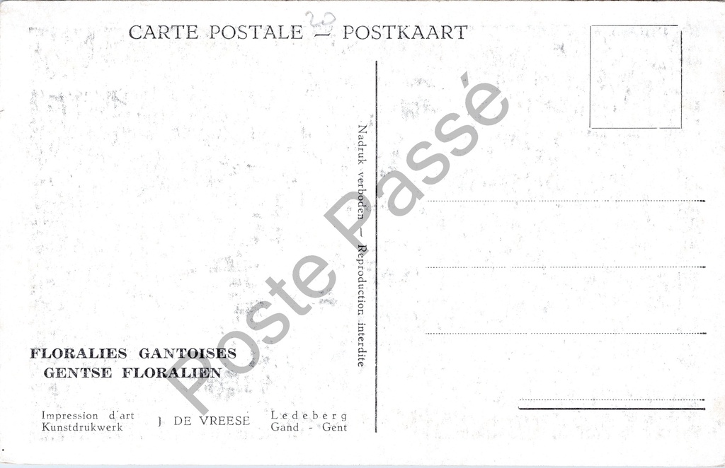 Gent - "Floralies Gantoises - Gentse Floralien" - Interieur bloemententoonstelling – originele postkaart, afbeelding 2