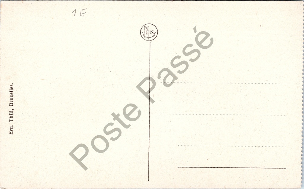 Gent - "La Poste / De Post" - Hoofdpostkantoor – achterzijde van de originele postkaart
