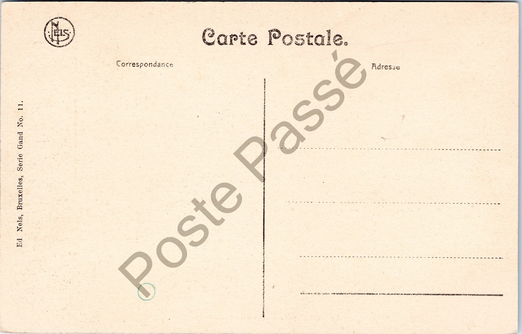 Gent - "Entrée du Grand Béguinage" - Ingang van het Groot Begijnhof – achterzijde van de originele postkaart