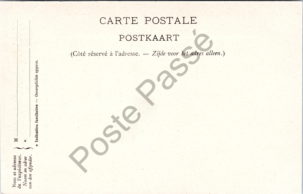 Gent - "Cathédrale St-Bavon - La Vérité montre les livres saints au Monde" – achterzijde van de originele postkaart
