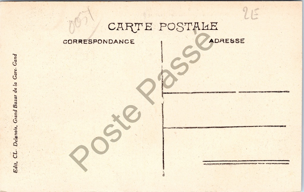 Gent - "Intérieur du Château des Comtes" - Binnenzicht van het Gravensteen – achterzijde van de originele postkaart