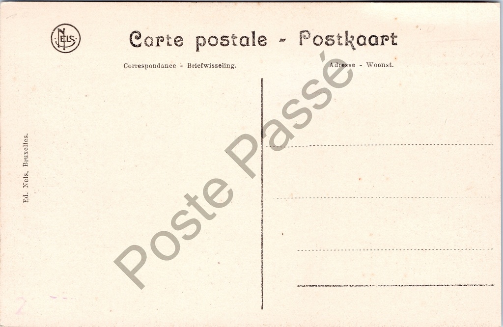 Saffelaere - "Kostschool des Zusters van Liefde. Saffelaere." - Algemeen uitzicht – achterzijde van de originele postkaart