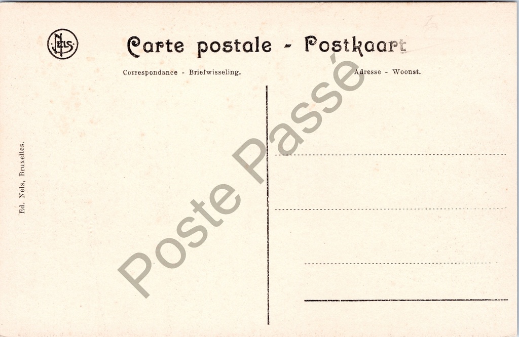 Saffelaere - "Pensionnat des Soeurs de Charité. Saffelare" - Speelplein – achterzijde van de originele postkaart