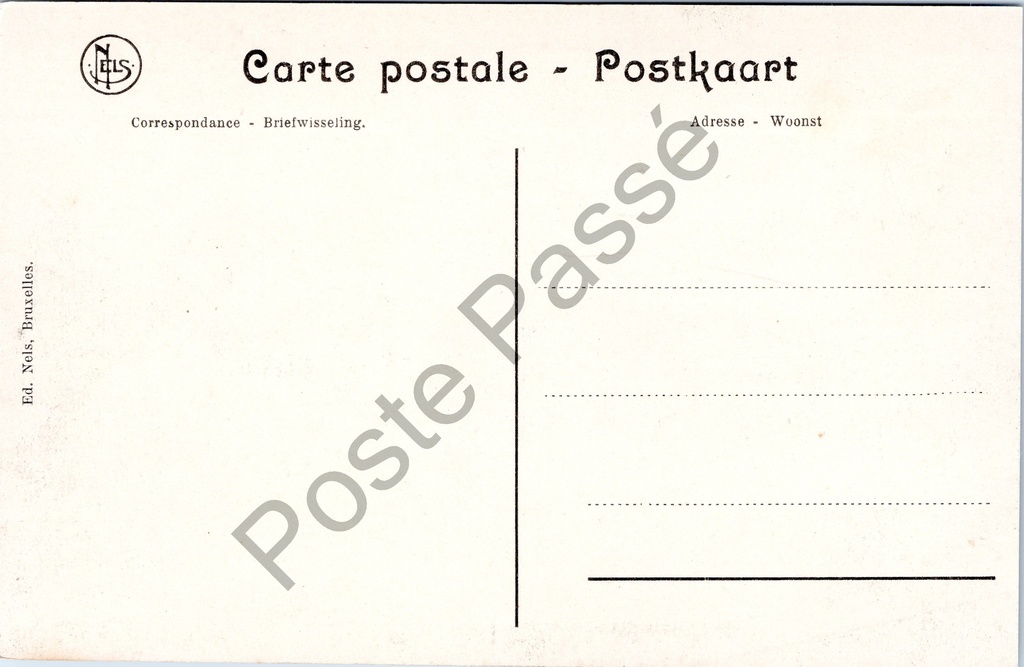 Saffelaere - "Kostschool des Zusters van Liefde. Saffelaere. Eene hoflaan." – achterzijde van de originele postkaart
