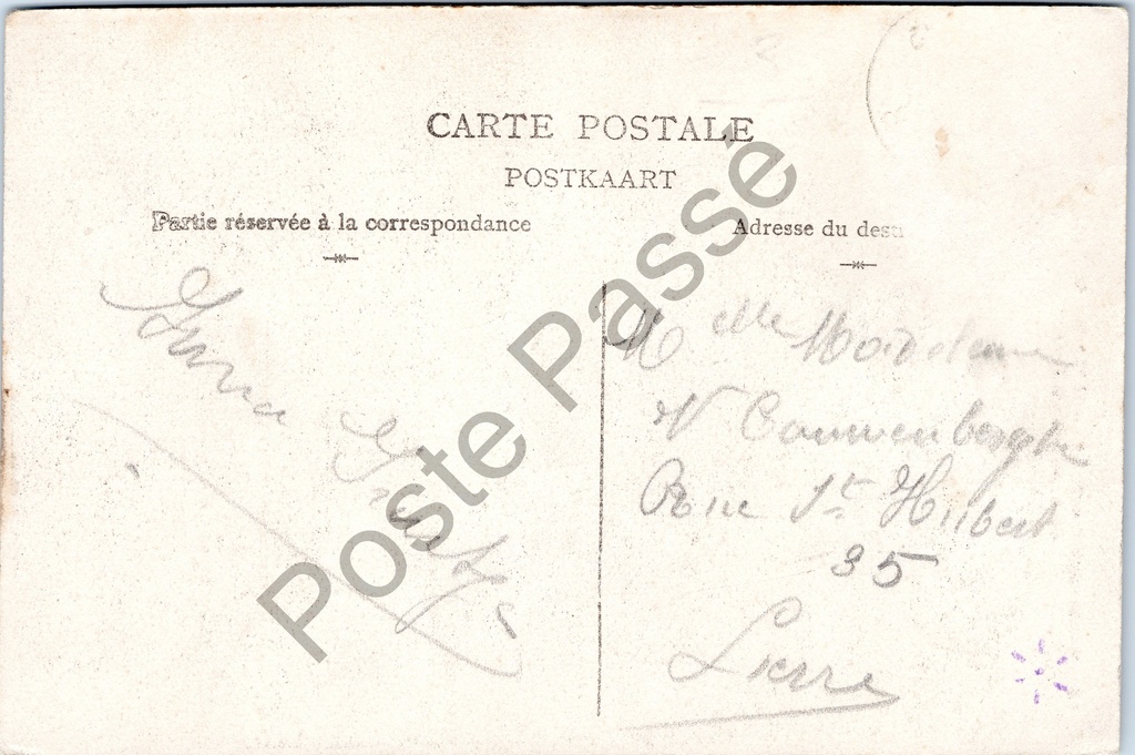 Oostakker - "L'Eglise de Notre-Dame de Lourdes en Flandre" - Onze-Lieve-Vrouw – achterzijde van de originele postkaart
