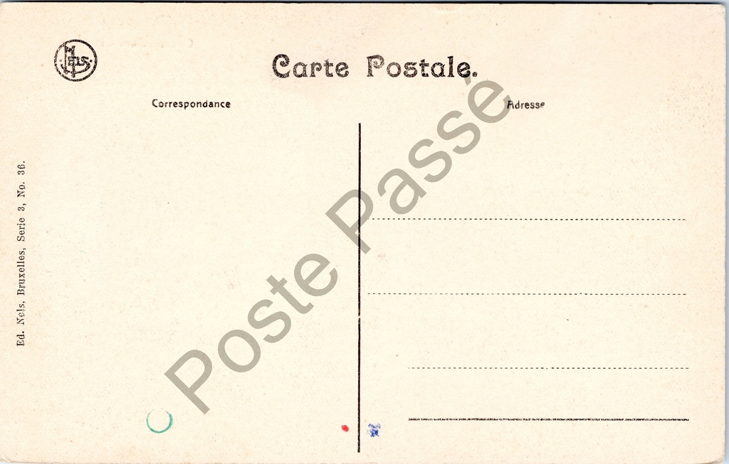 Gent - "Coin du Grand Béguinage" - Hoek van het Groot Begijnhof – achterzijde van de originele postkaart