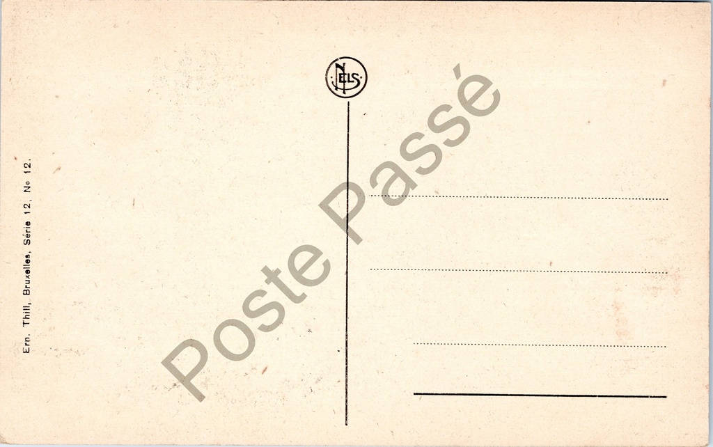 Brugge - "Bruges Palais du Franc." - Zicht op het Paleis van het Brugse Vrije langs – achterzijde van de originele postkaart