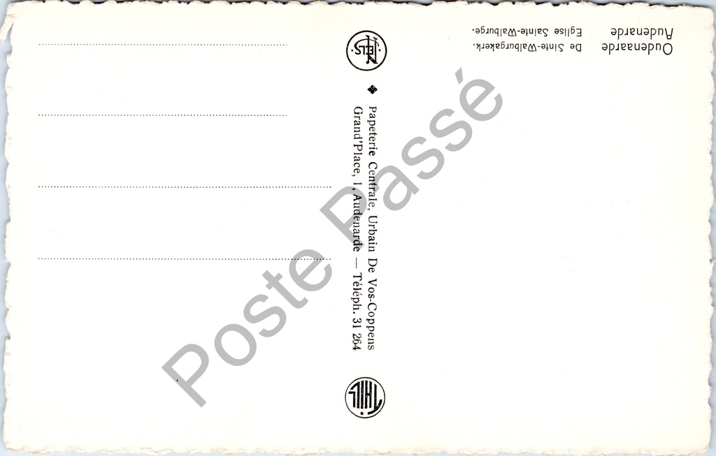 Oudenaarde - "De Sinte-Walburgakerk" - Zicht op de Sinte-Walburgakerk – originele postkaart, afbeelding 3