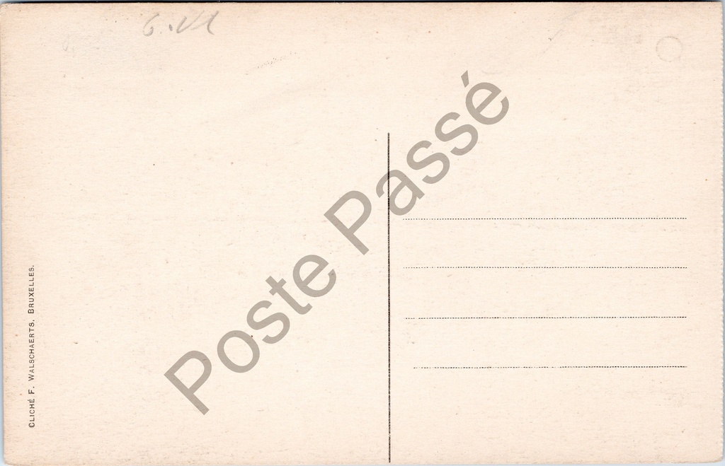 Oudenaarde - "Promenade au bord de l'Escaut - Vers la Ville" - Wandeling langs – achterzijde van de originele postkaart