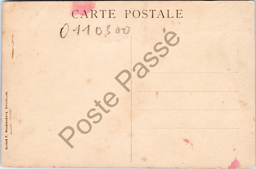 Oudenaarde - "L'Eglise Ste-Walburge et l'Escaut" - Sint-Walburgakerk en de Schelde – achterzijde van de originele postkaart