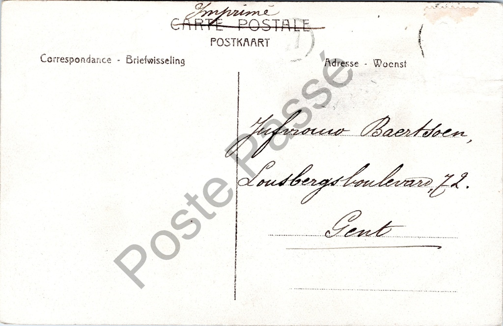 Louise-Marie - "Institut St. Léonard - Pension pour Dames" - Sint-Leonardinstituut – achterzijde van de originele postkaart