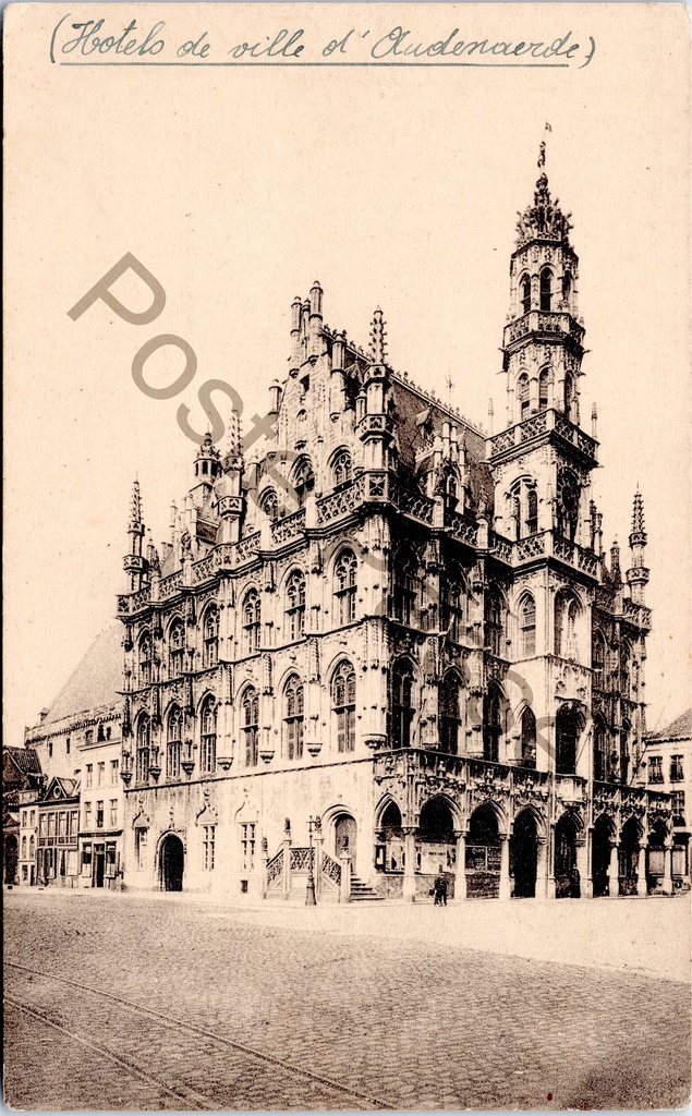 Oudenaarde - "Hotels de ville d'Oudenaerde" - Stadhuis van Oudenaarde – originele postkaart, afbeelding 2