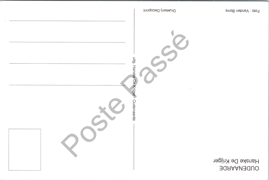 Oudenaarde - "Hanske De Krijger" - Standbeeld Hanske De Krijger – achterzijde van de originele postkaart