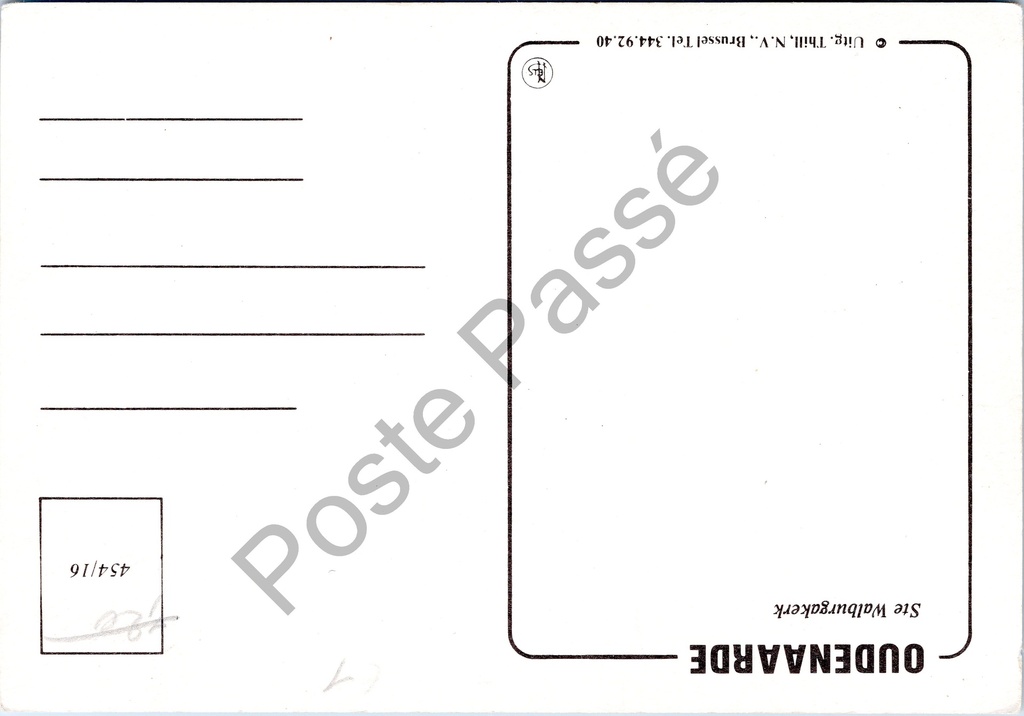 Oudenaarde - "Ste Walburgakerk" - Sint-Walburgakerk – achterzijde van de originele postkaart