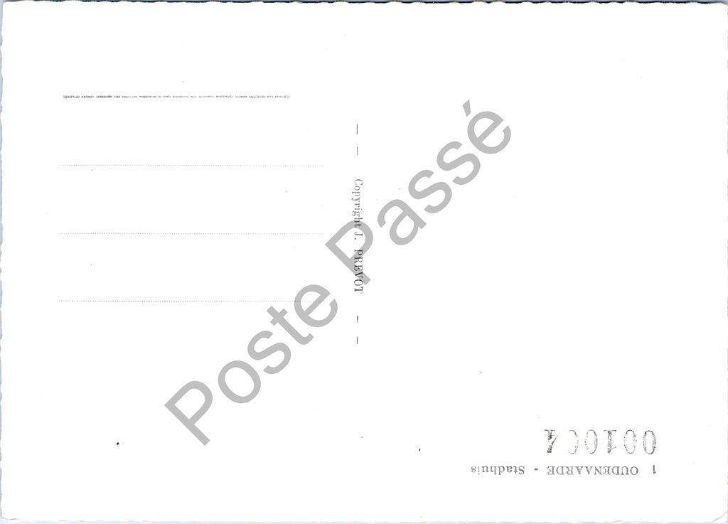 Oudenaarde - "Stadhuis" - Stadhuis van Oudenaarde – achterzijde van de originele postkaart