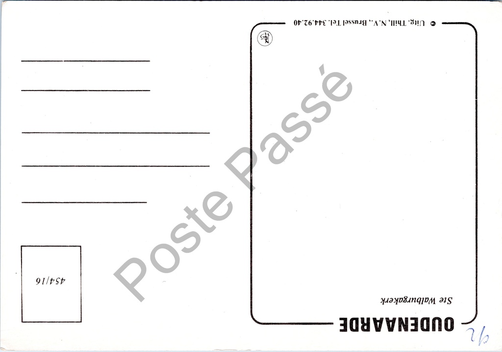 Oudenaarde - "Ste Walburgakerk" - Sint-Walburgakerk – achterzijde van de originele postkaart