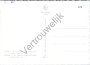 Ronse - "De Statie en Folkloristischbeeld «Zotte maandag»" - Station met fontein – achterzijde van de originele postkaart