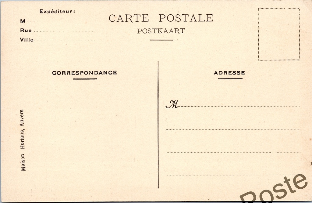 Antwerpen - "Chaire de vérité de l'Eglise St-André" - Preekstoel Sint-Andrieskerk – achterzijde van de originele postkaart