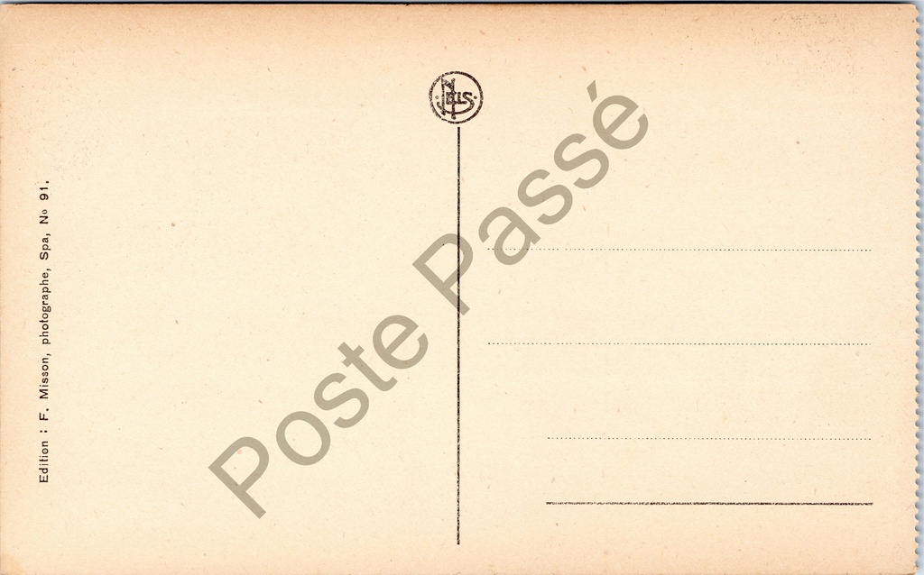 Coo - "La Cascade" - Waterval van Coo – achterzijde van de originele postkaart