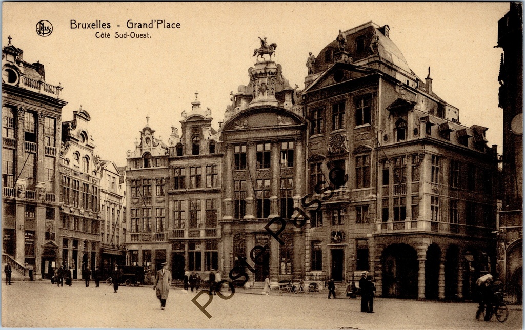 [Brussel0532] Brussel - "Grand'Place Côté Sud-Ouest" - Grote Markt zuidwestzijde met gildehuizen