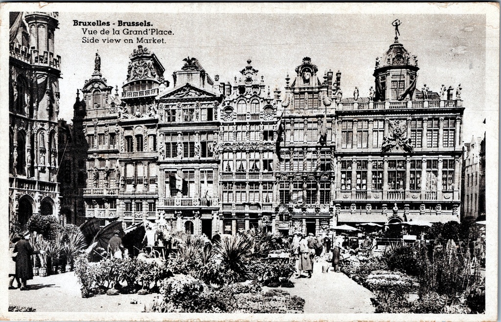 Bruxelles - "Vue de la Grand'Place" - Côté de la Grand'Place avec les maisons des guildes