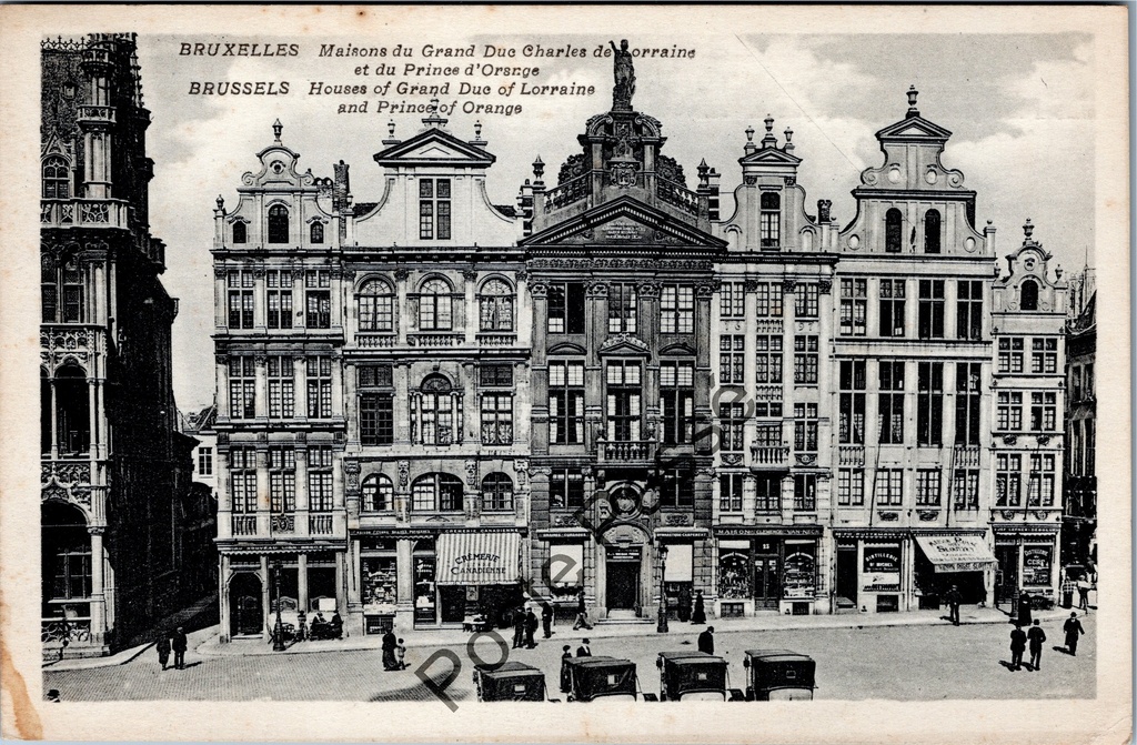 Brussels - "Maisons du Grand Duc Charles de Lorraine et du Prince d'Orsnge" - Façade row Grand Place with historical guild houses
