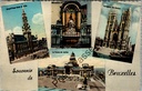 Bruxelles - "Souvenir de Bruxelles" - carte multi-images avec la Grand-Place, le Manneken Pis, Sainte-Gudule et le Palais de Justice