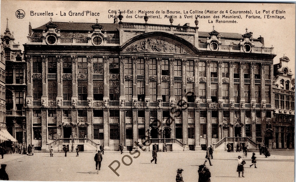 Brussel - "La Grand'Place Côté Sud-Est" - Grote Markt zuidoostkant met gildehuizen