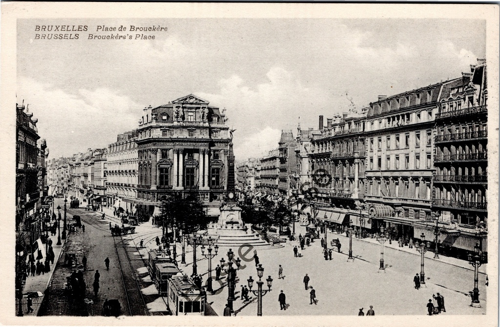 [Brussel0656] Brussel - "Plage de Brouckère" - Place de Brouckère met Anspach fontein