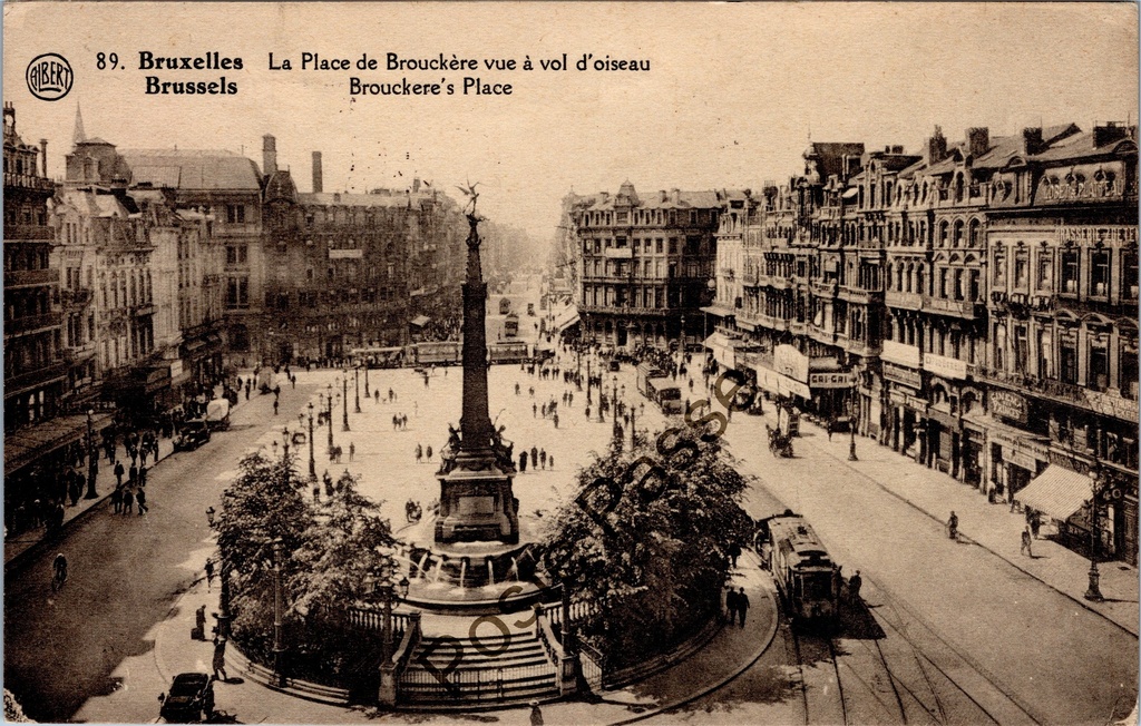 Brussel - "La Place de Brouckère vue à vol d'oiseau" - Plein de Brouckère vanuit vogelperspectief