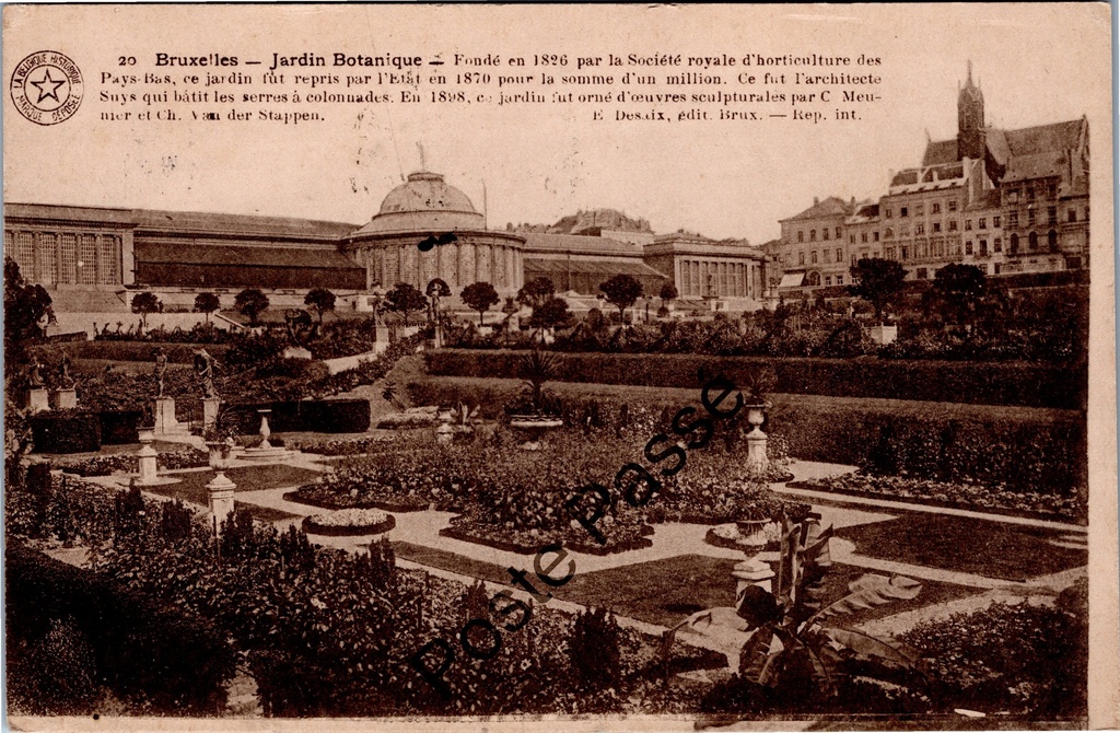 [Brussel0458] Brussel - "Jardin Botanique" - Botanische Tuin met kassen en plantenperken